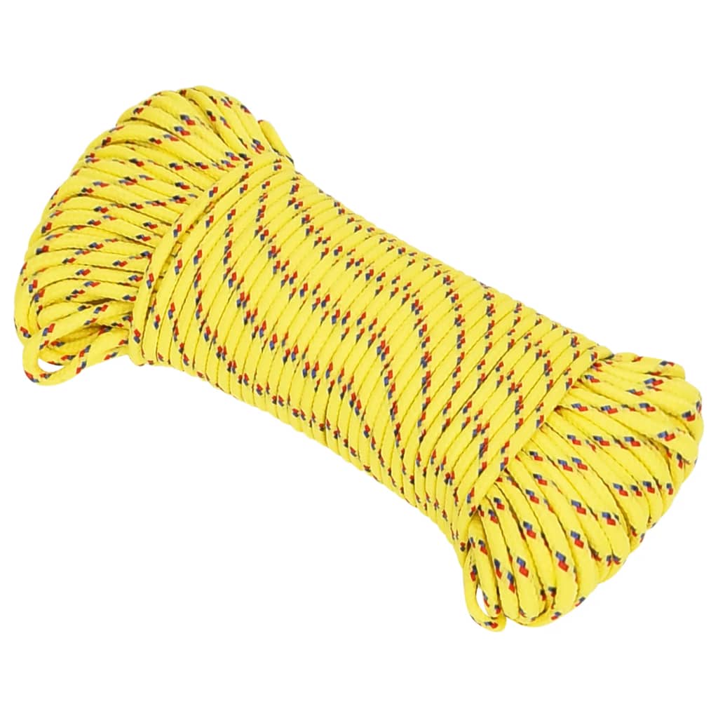 Båttau gul 5 mm 100 m polypropylen