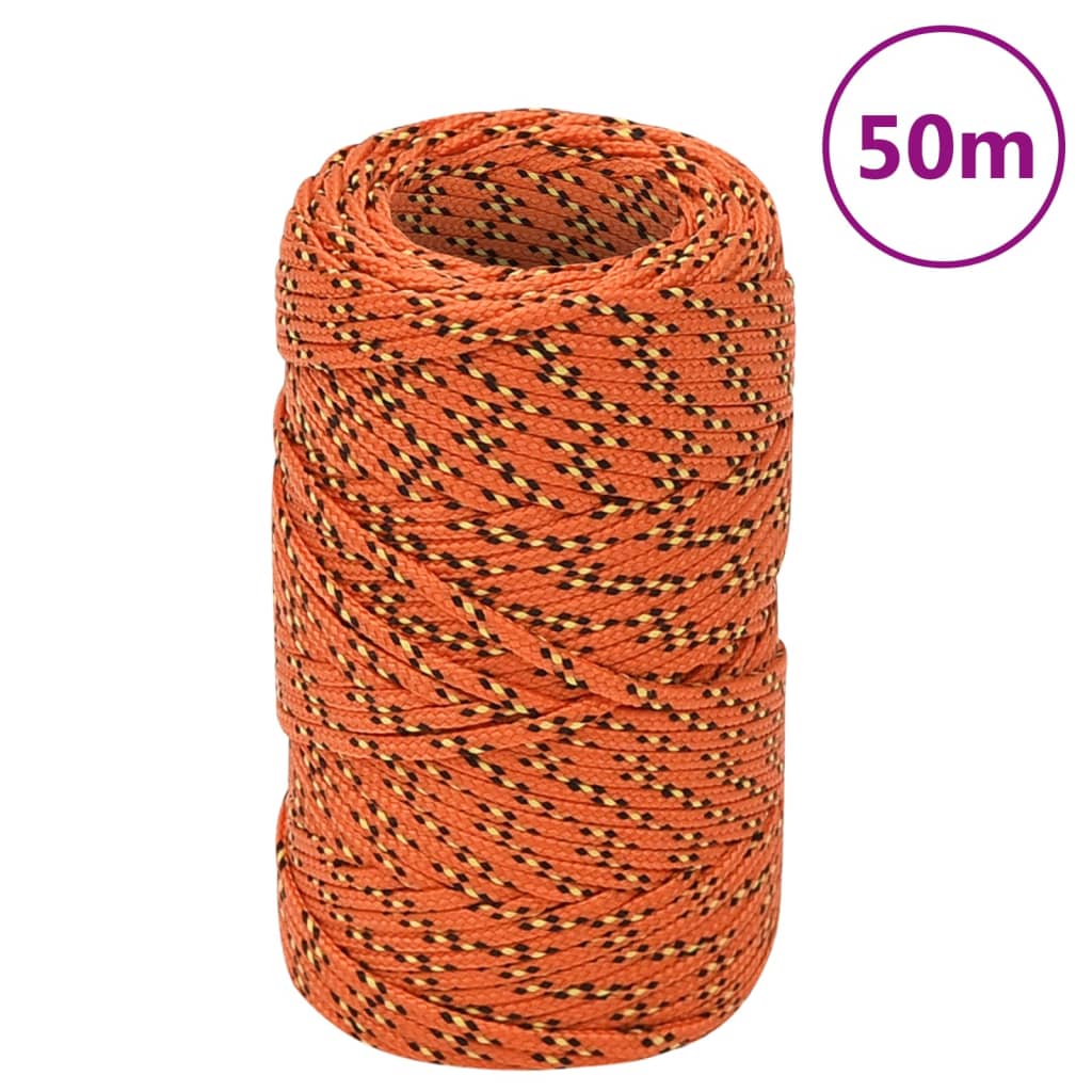 Båttau oransje 2 mm 50 m polypropylen