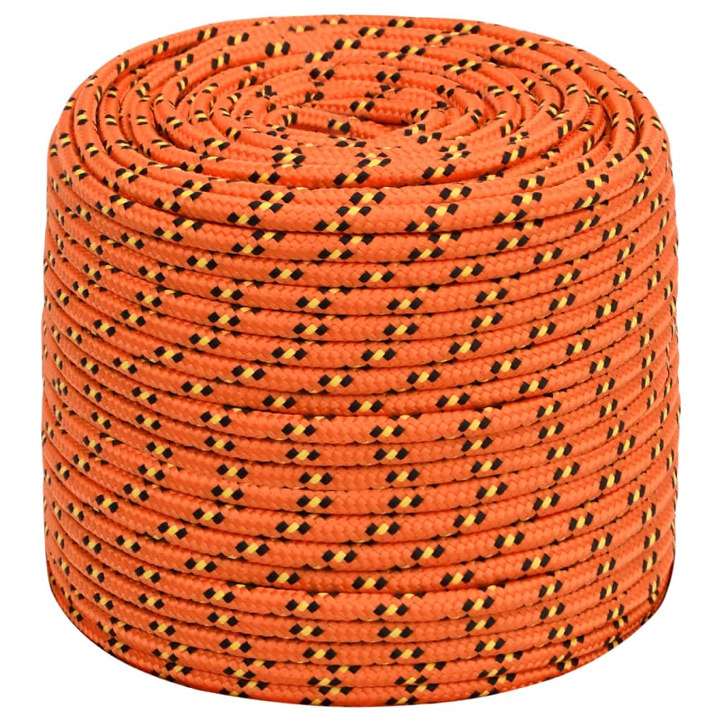 Båttau oransje 8 mm 100 m polypropylen
