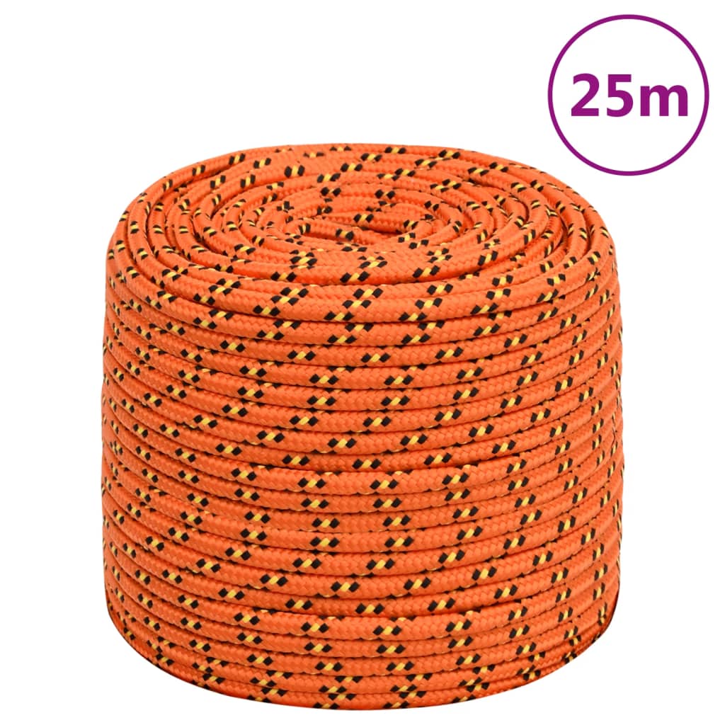 Båttau oransje 10 mm 25 m polypropylen