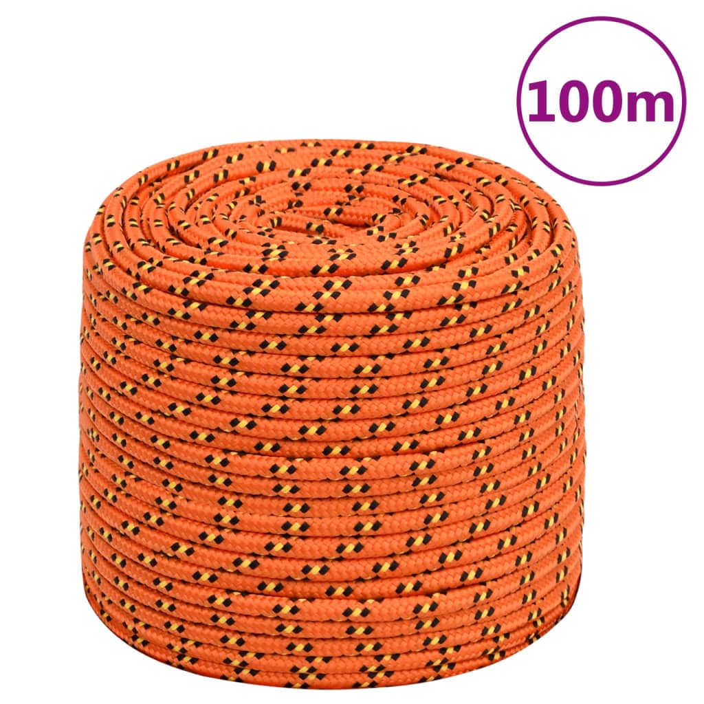 Båttau oransje 10 mm 100 m polypropylen