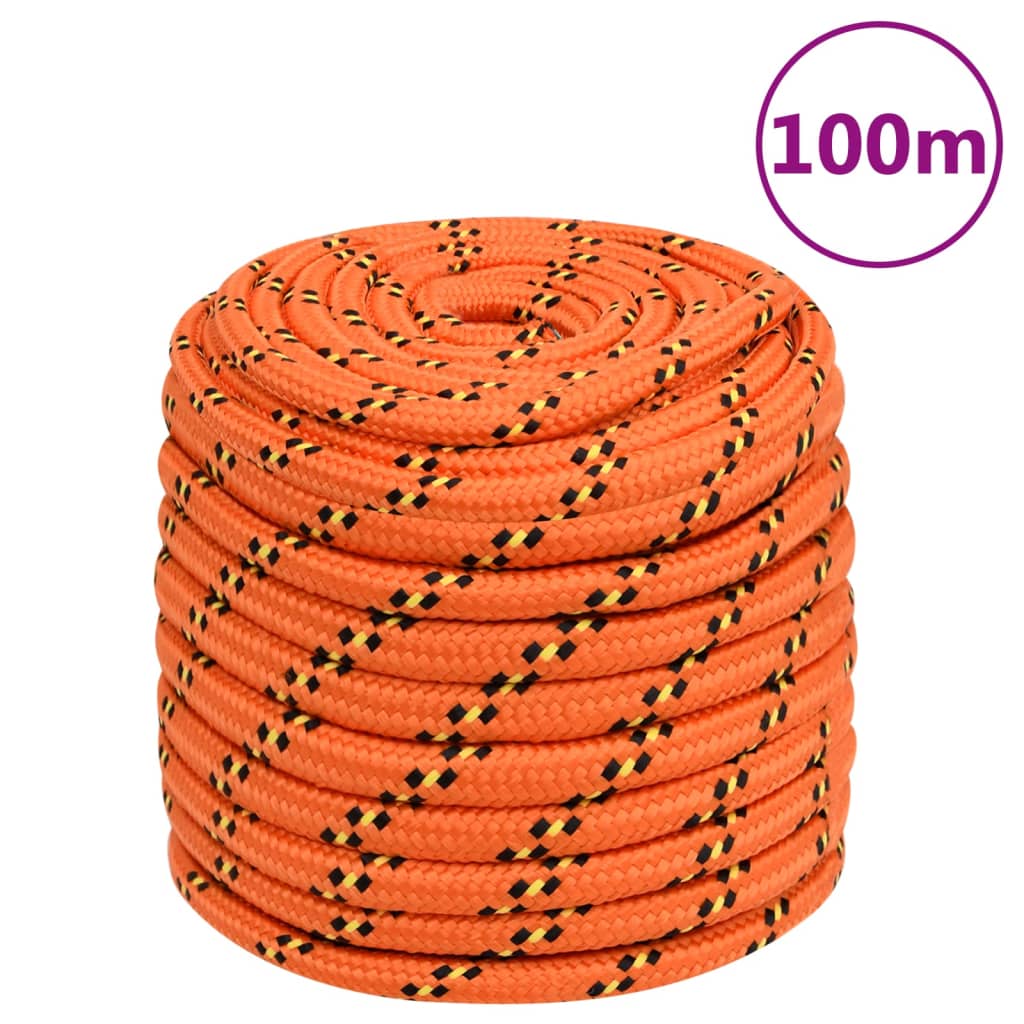 Båttau oransje 18 mm 100 m polypropylen
