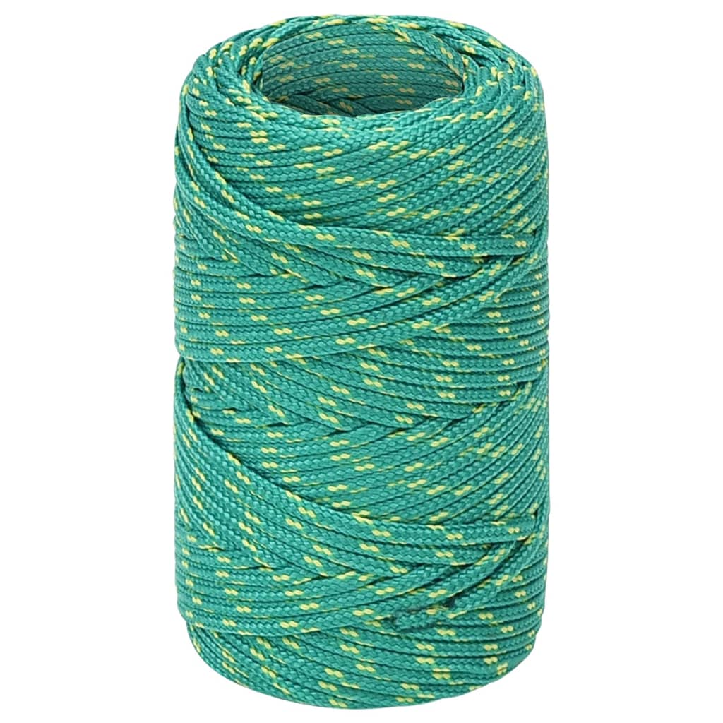 Båttau grønn 2 mm 100 m polypropylen