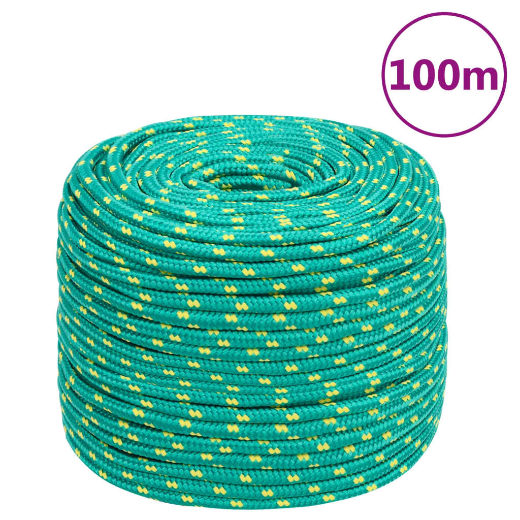 Båttau grønn 10 mm 100 m polypropylen