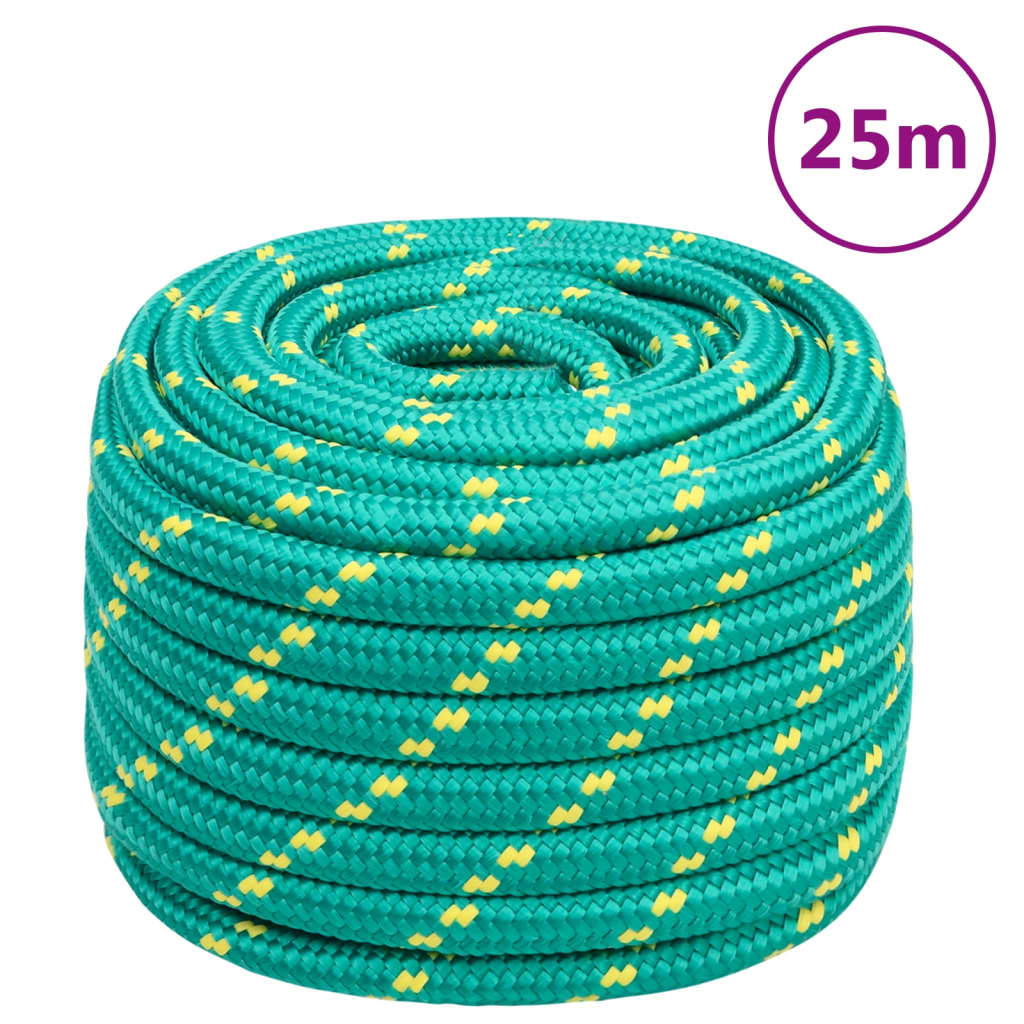 Båttau grønn 20 mm 25 m polypropylen vidaXL