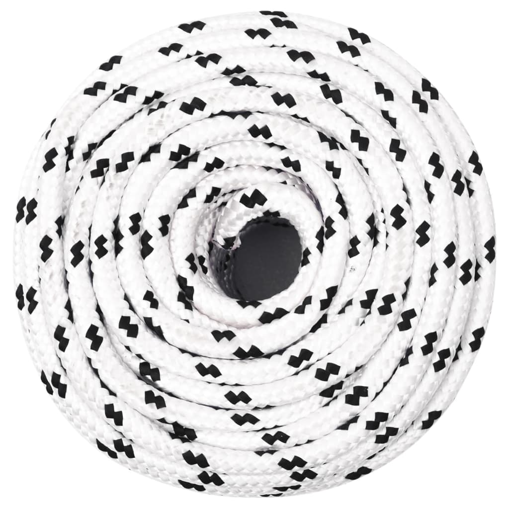 Arbeidstau hvit 10 mm 100 m polyester