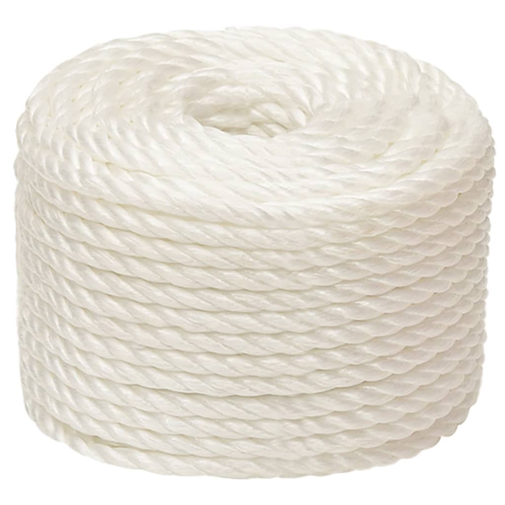 Arbeidstau hvit 12 mm 50 m polypropylen
