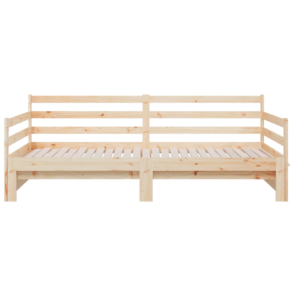 Uttrekkbar dagseng 2x(80x200) cm heltre furu