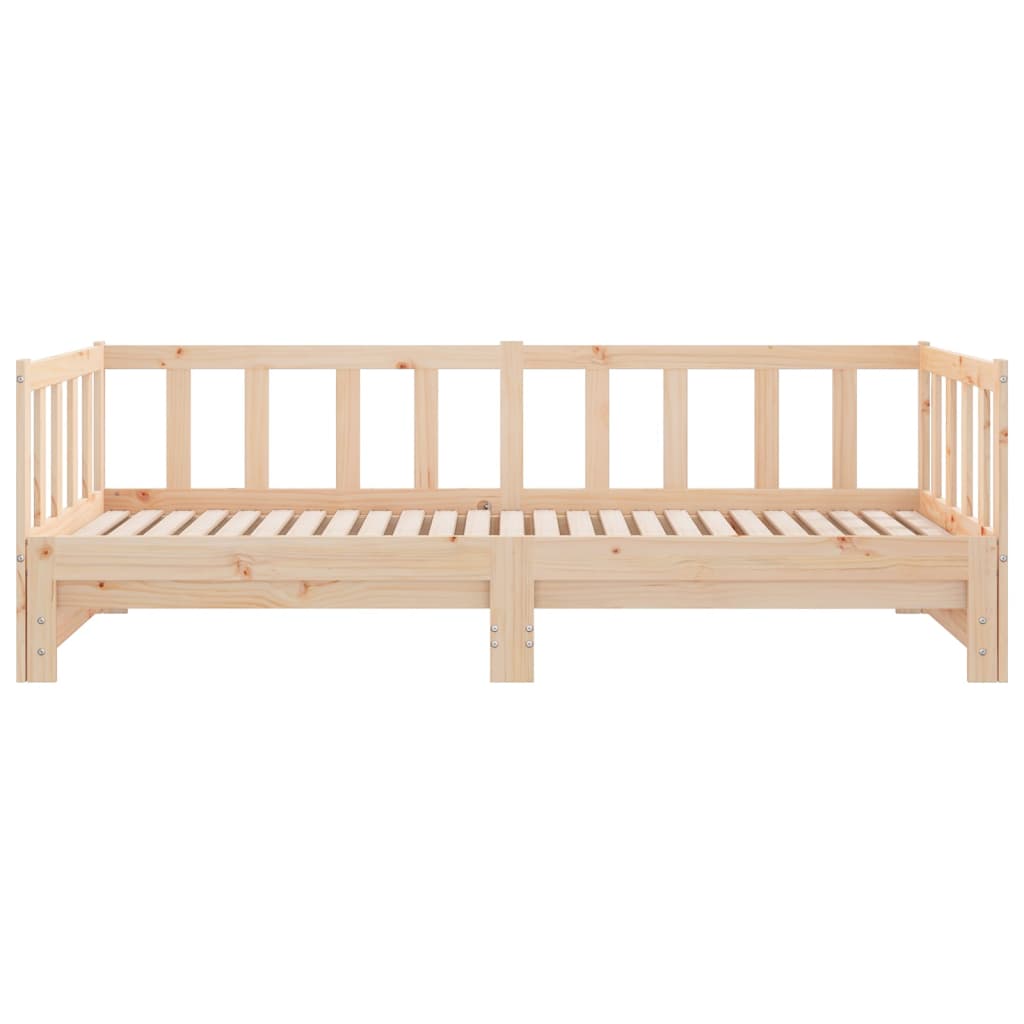 Uttrekkbar dagseng 2x(80x200) cm heltre furu