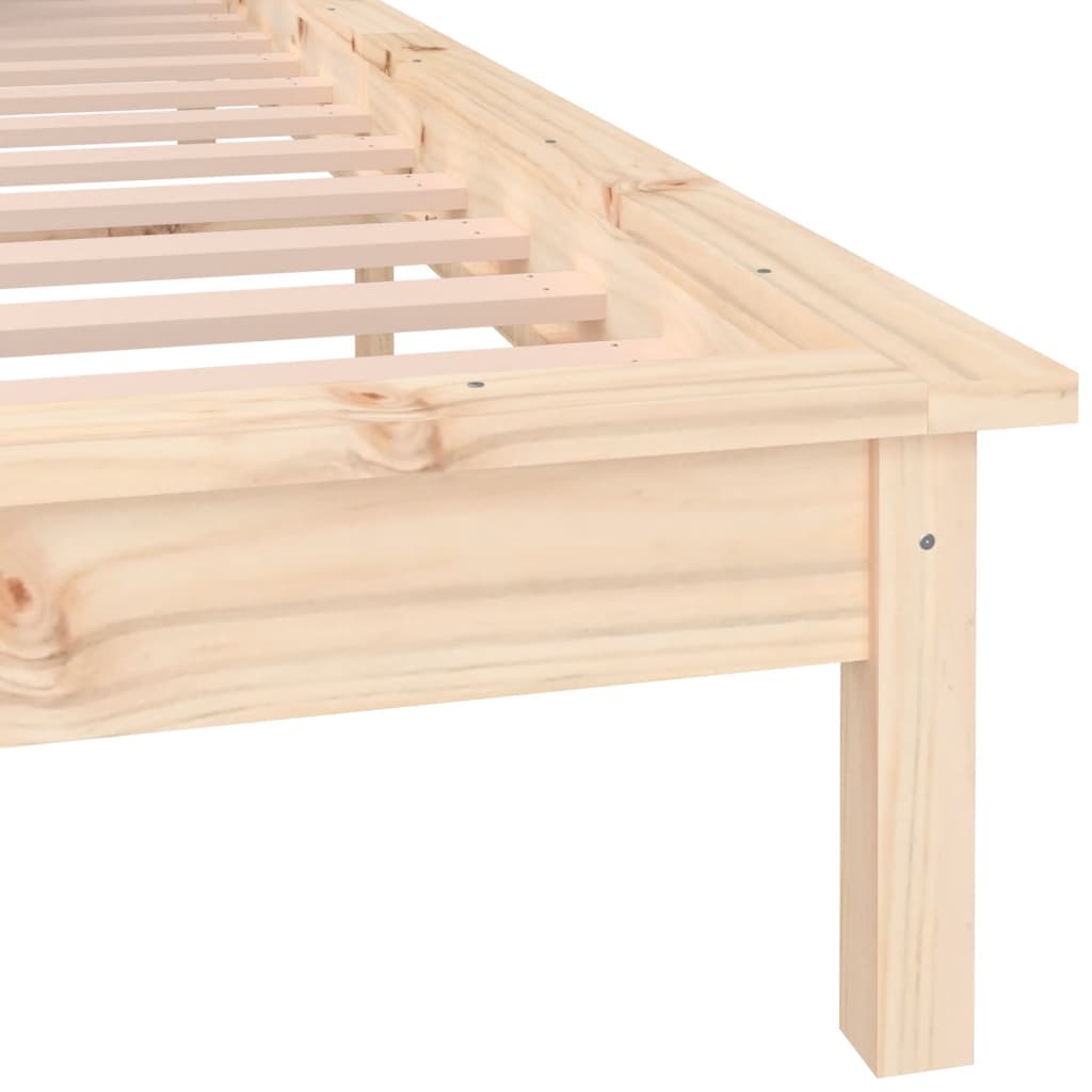 Sengeramme med LED 140x200 cm heltre
