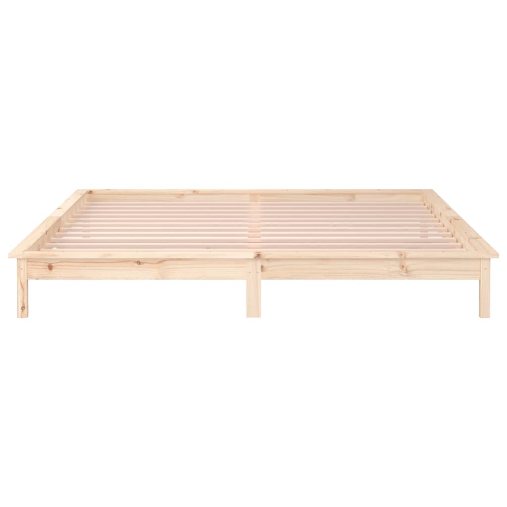Sengeramme med LED 160x200 cm heltre