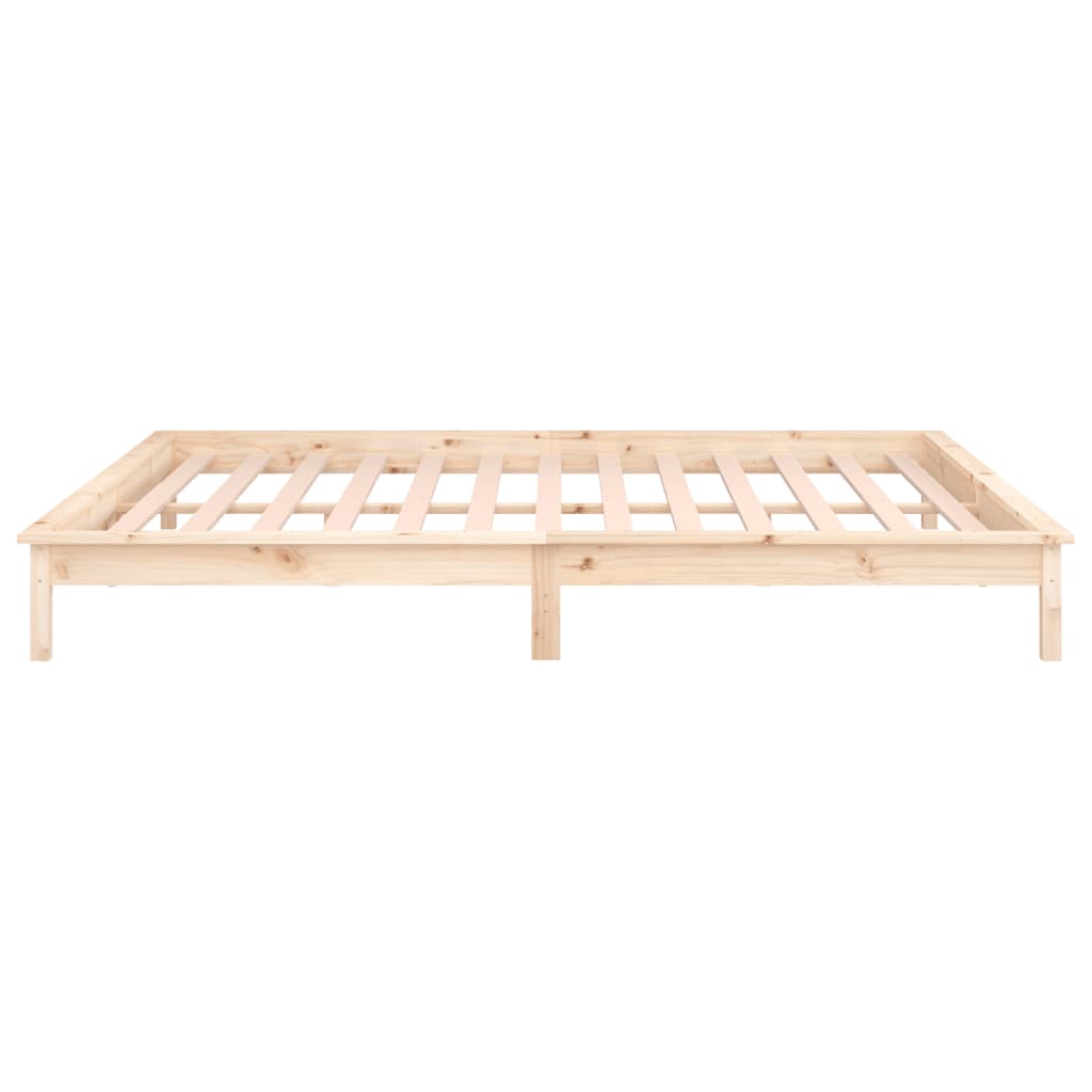Sengeramme med LED 160x200 cm heltre