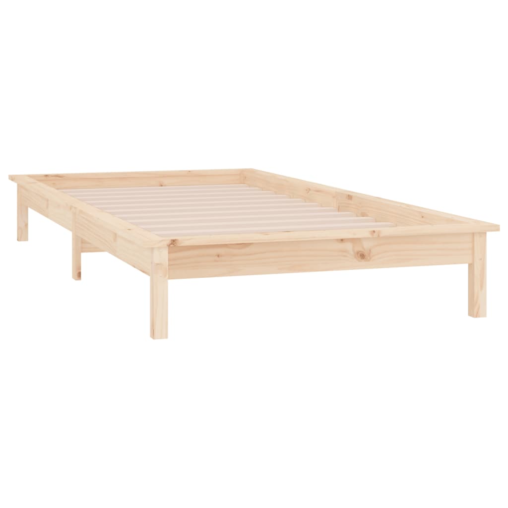 Sengeramme med LED 75x190 cm Small Single heltre