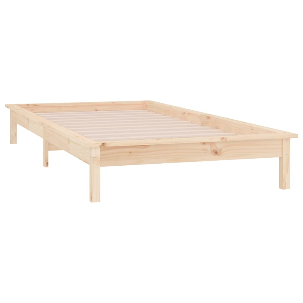 Sengeramme med LED 90x190 cm Single heltre