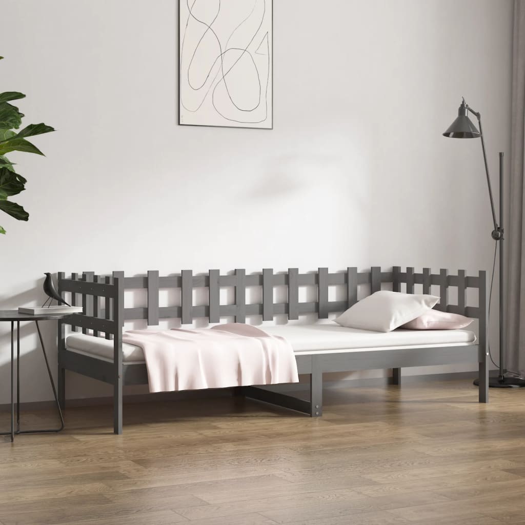 Dagseng grå 90x200 cm heltre furu