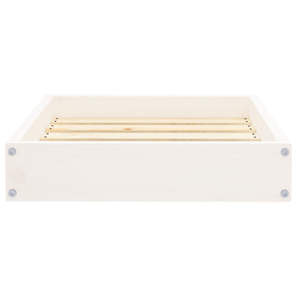 Hundeseng hvit 51,5x44x9 cm heltre furu