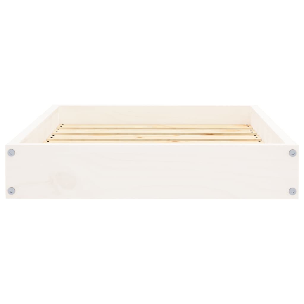 Hundeseng hvit 61,5x49x9 cm heltre furu