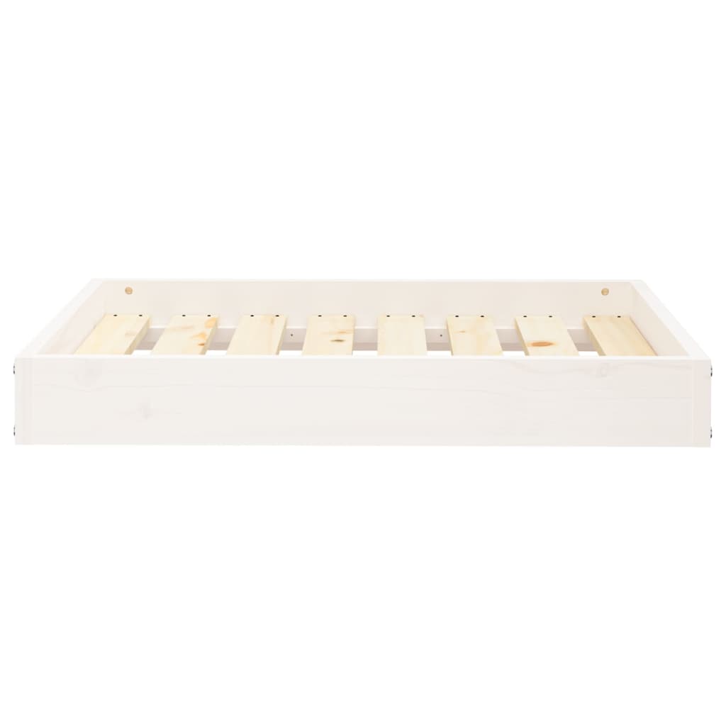 Hundeseng hvit 71,5x54x9 cm heltre furu