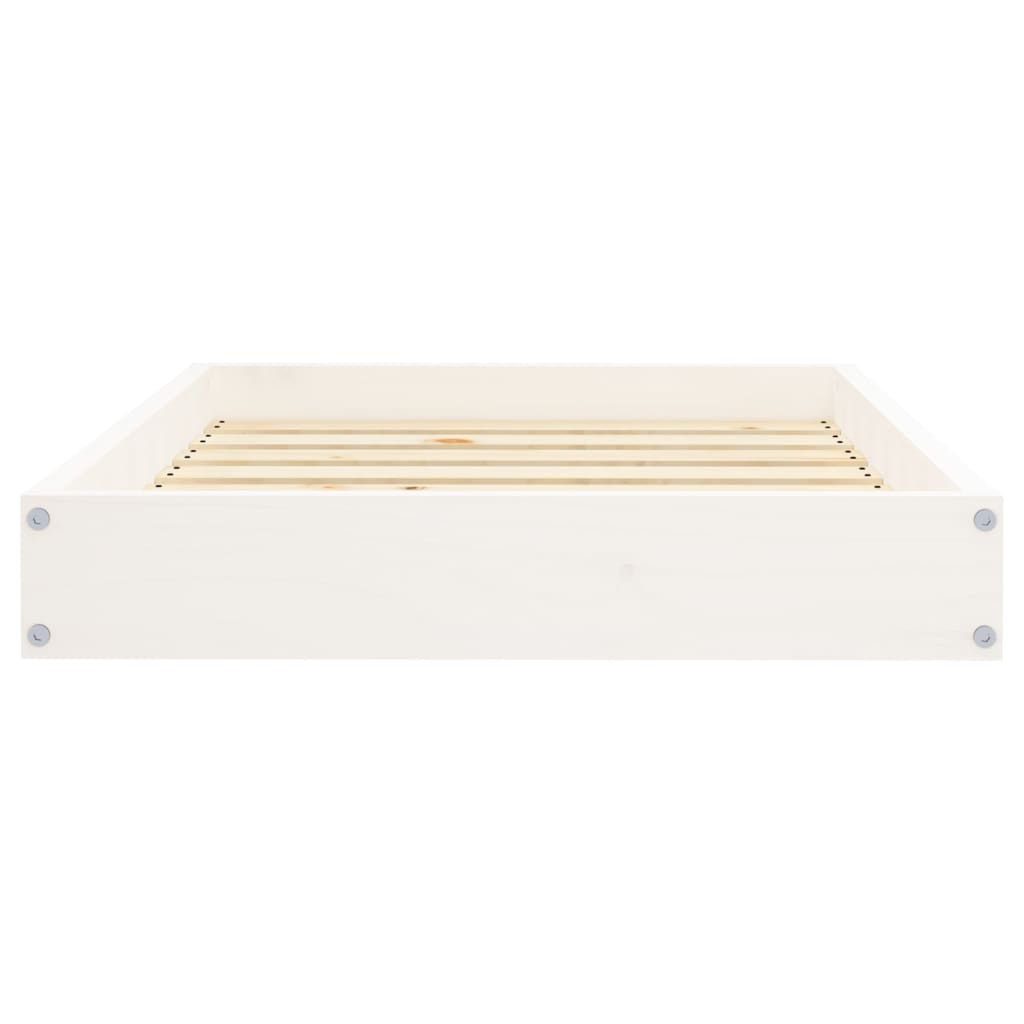 Hundeseng hvit 71,5x54x9 cm heltre furu