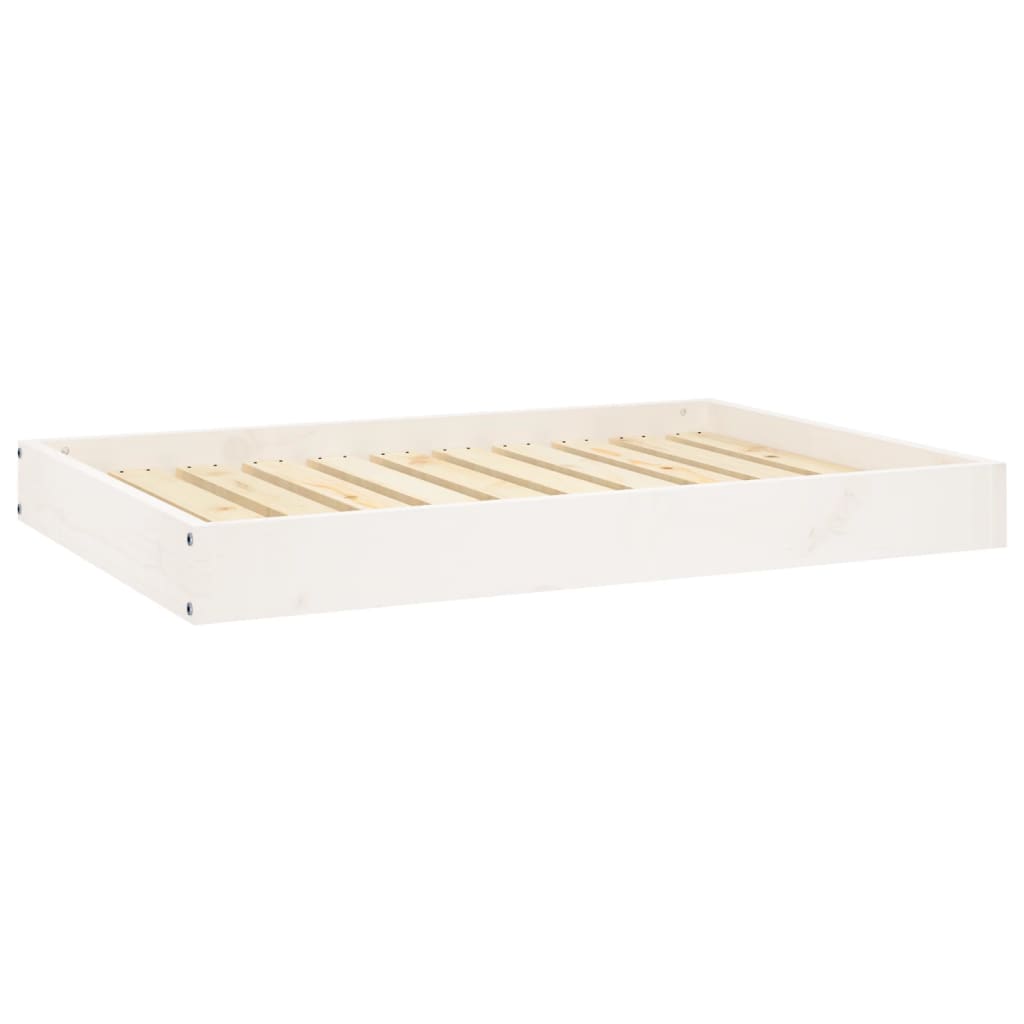 Hundeseng hvit 91,5x64x9 cm heltre furu