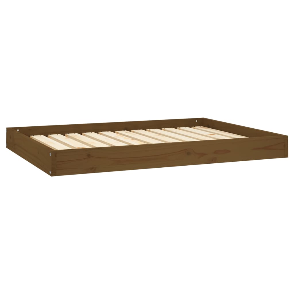 Hundeseng honningbrun 101,5x74x9 cm heltre furu