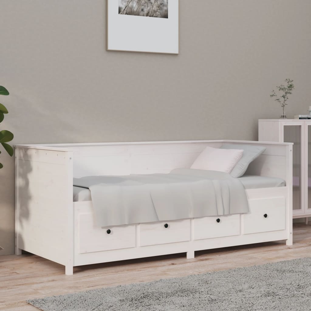 Dagseng uten madrass hvit 90x190 cm heltre furu