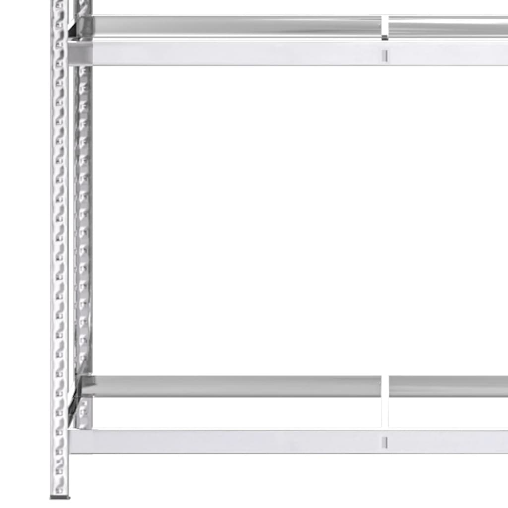 Dekkstativ 3 lag sølv 110x40x200 cm stål