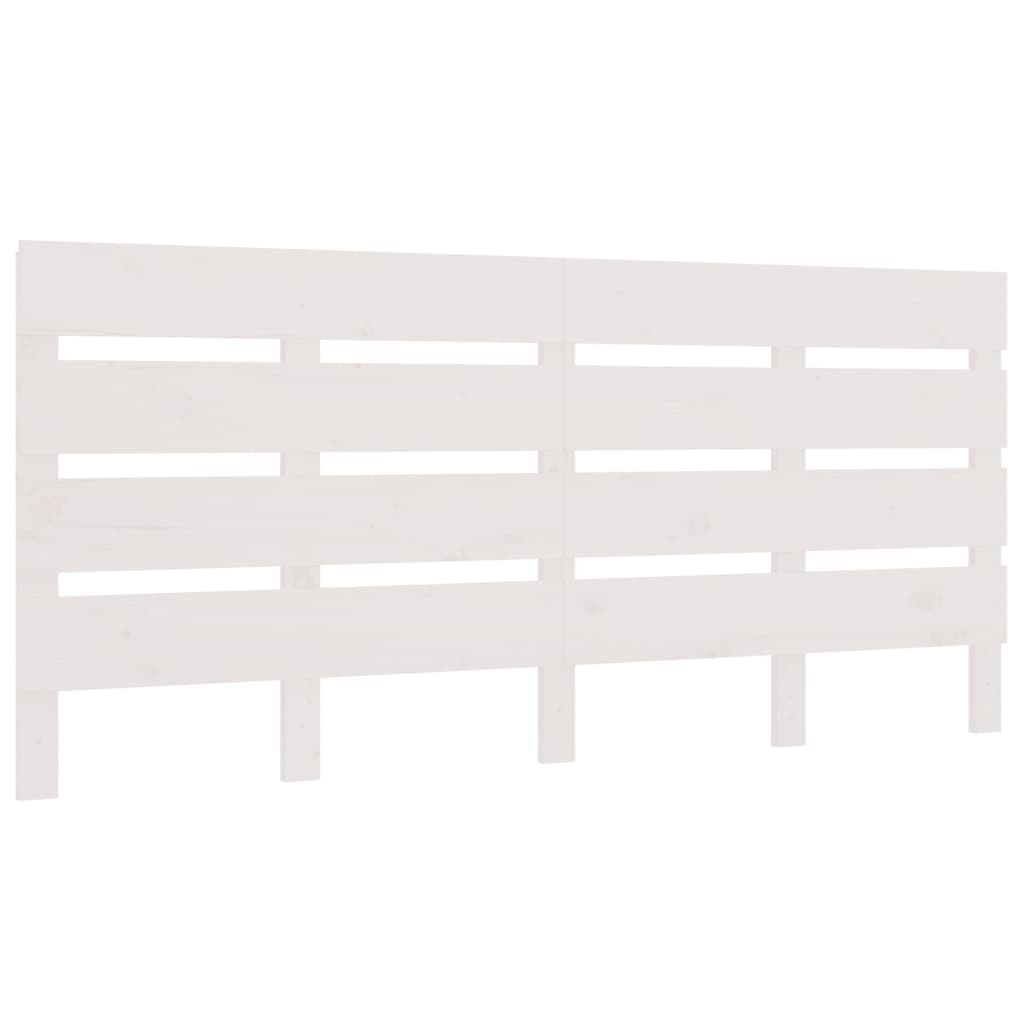 Sengegavl hvit 160x3x80 cm heltre furu