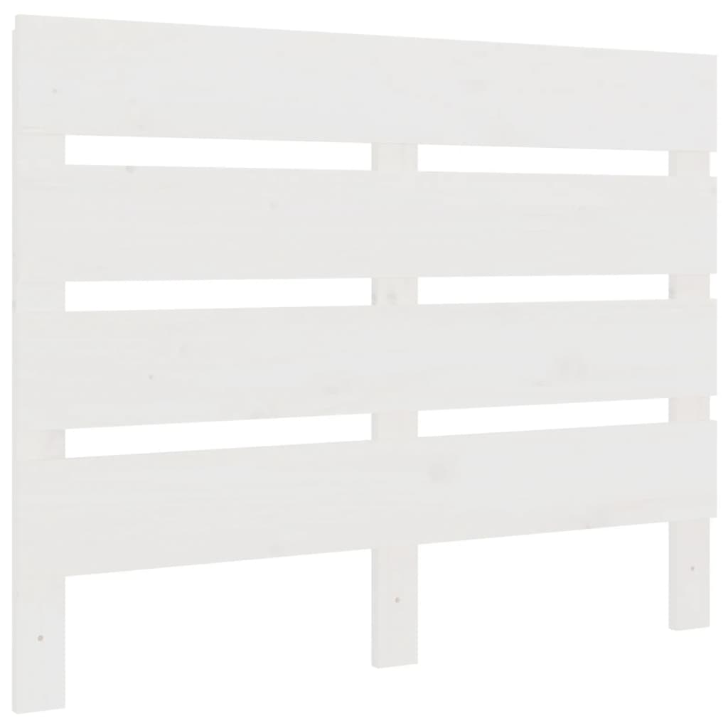 Sengegavl hvit 75x3x80 cm heltre furu