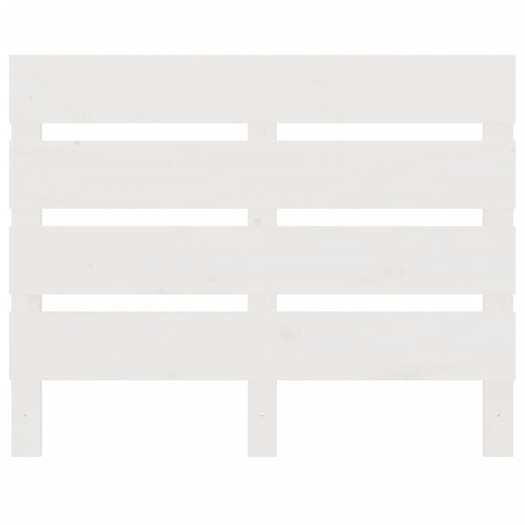 Sengegavl hvit 75x3x80 cm heltre furu