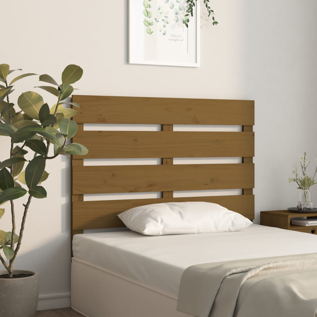Sengegavl honningbrun 75x3x80 cm heltre furu