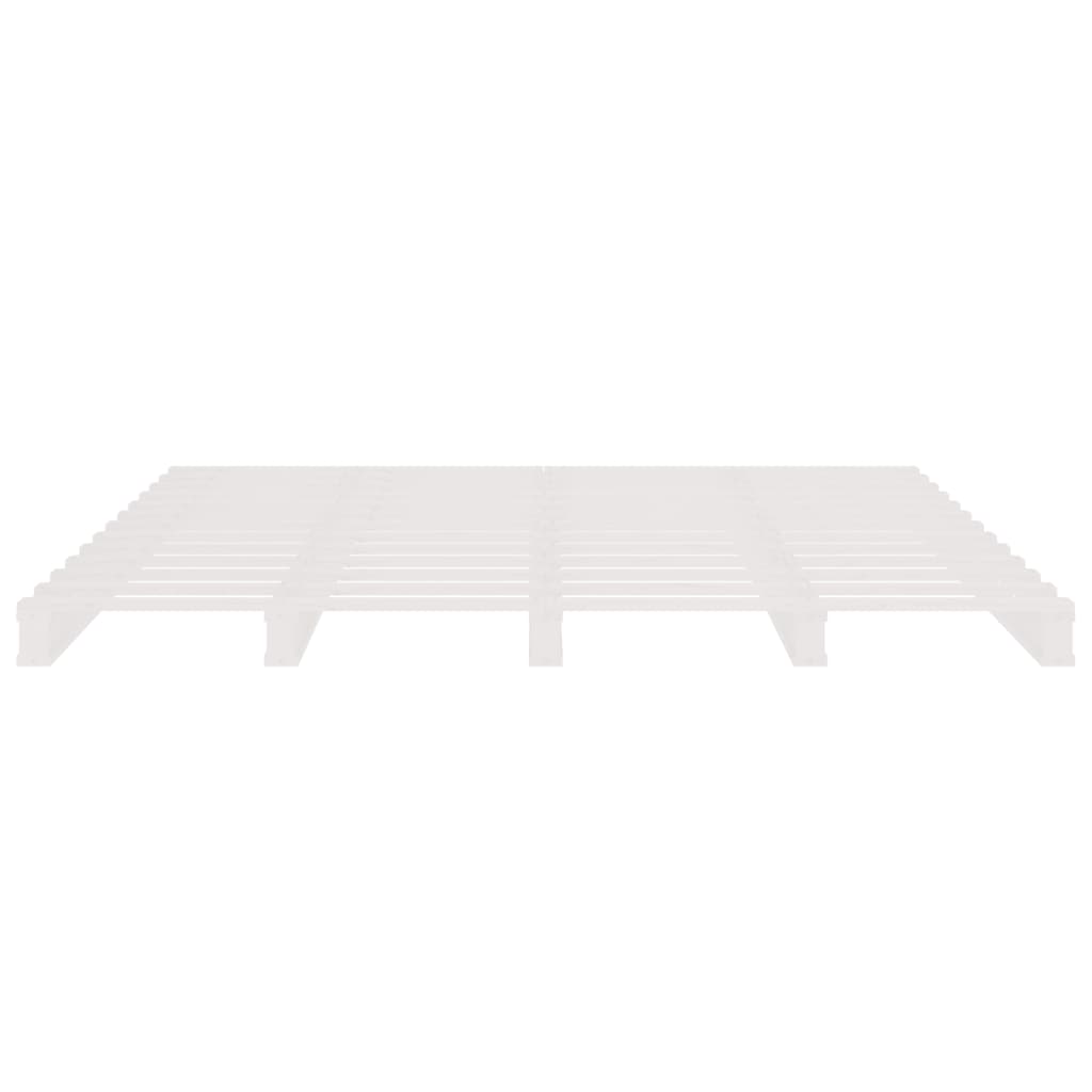 Palleseng hvit 200x200 cm heltre furu