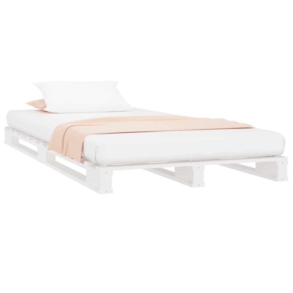Palleseng hvit 75x190 cm heltre furu Small Single