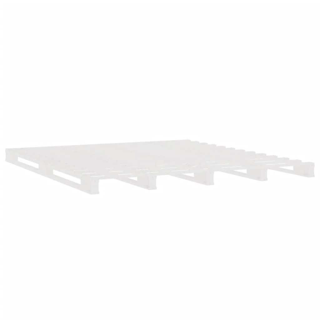 Palleseng hvit 135x190 cm heltre furu Double