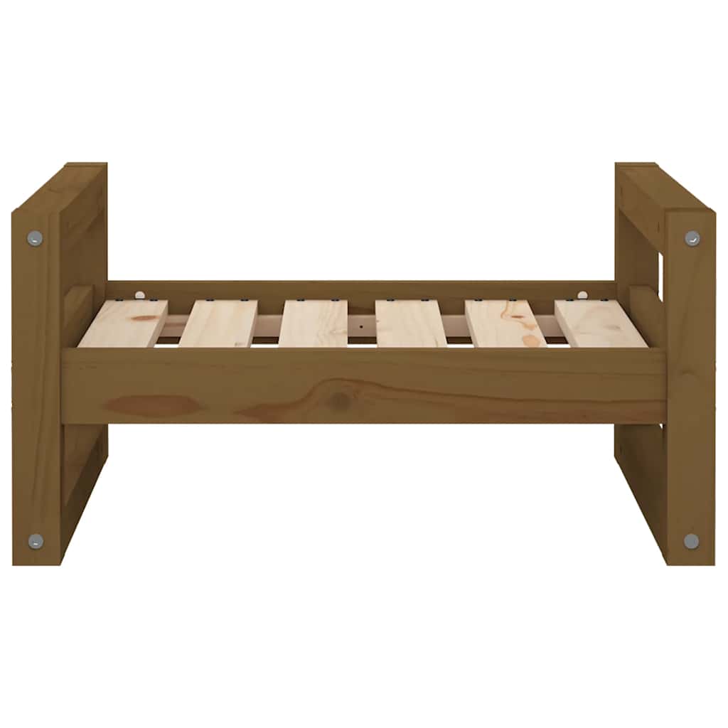 Hundeseng honningbrun 55,5x45,5x28 cm heltre furu