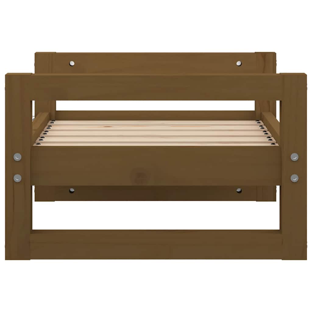 Hundeseng honningbrun 55,5x45,5x28 cm heltre furu