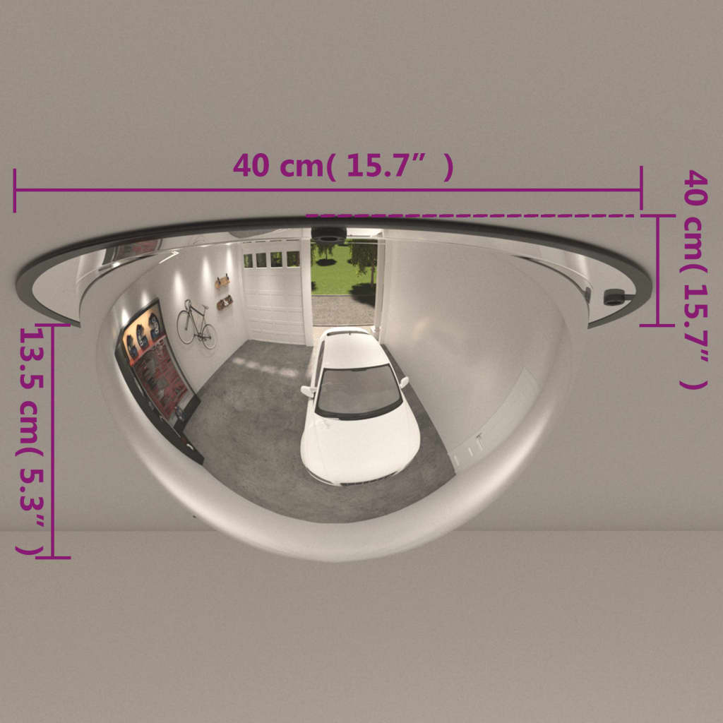 Helkuppelt trafikkspeil Ø40 cm akryl