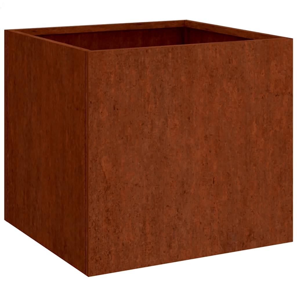 Plantekasser 2 stk 42x40x39 cm cortenstål