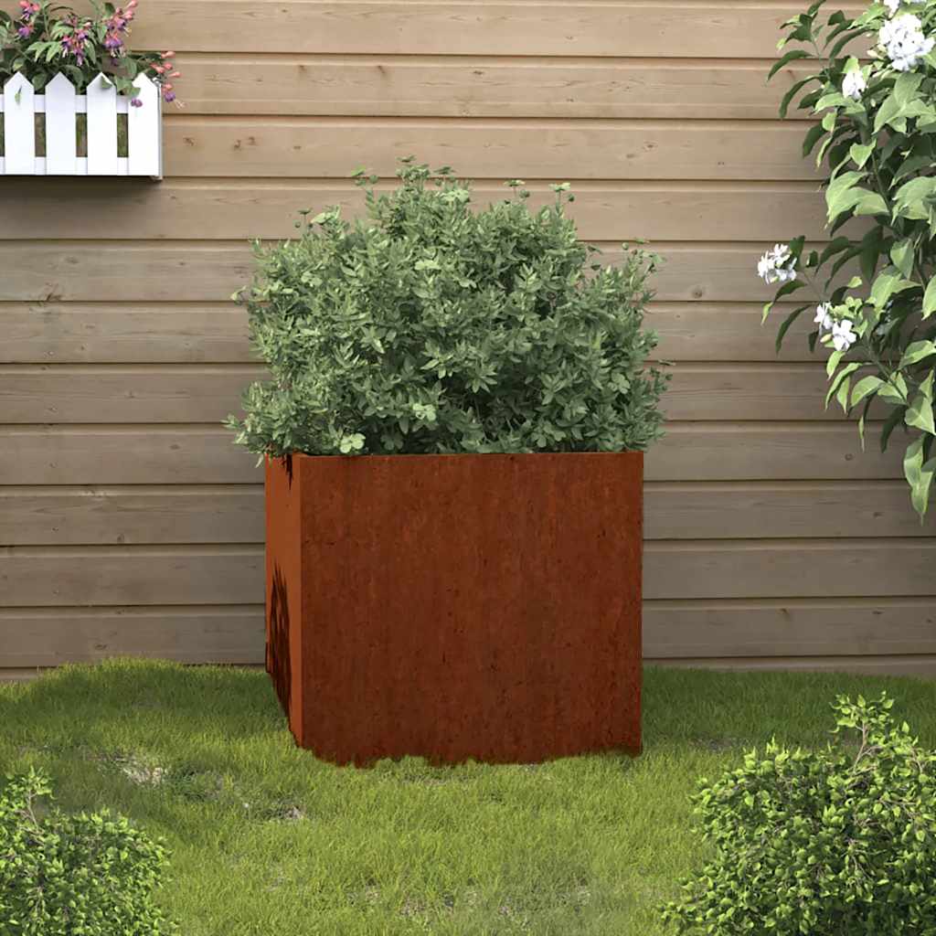 Plantekasse 49x47x46 cm cortenstål