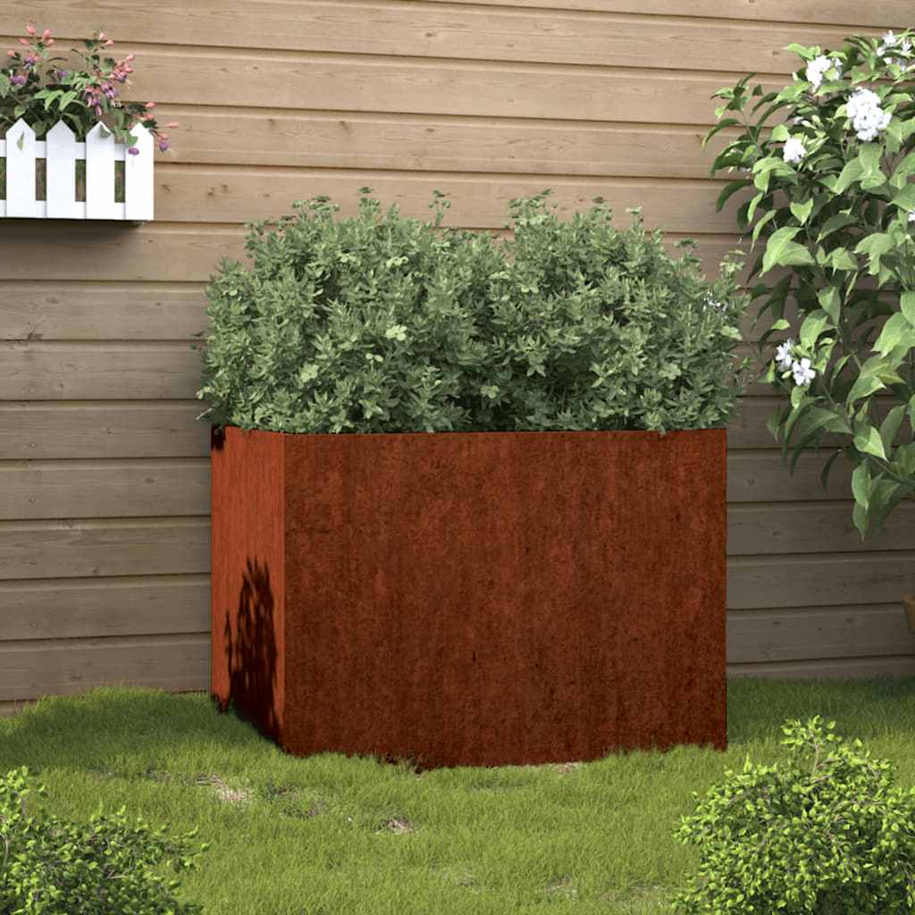 Plantekasse 62x47x46 cm cortenstål