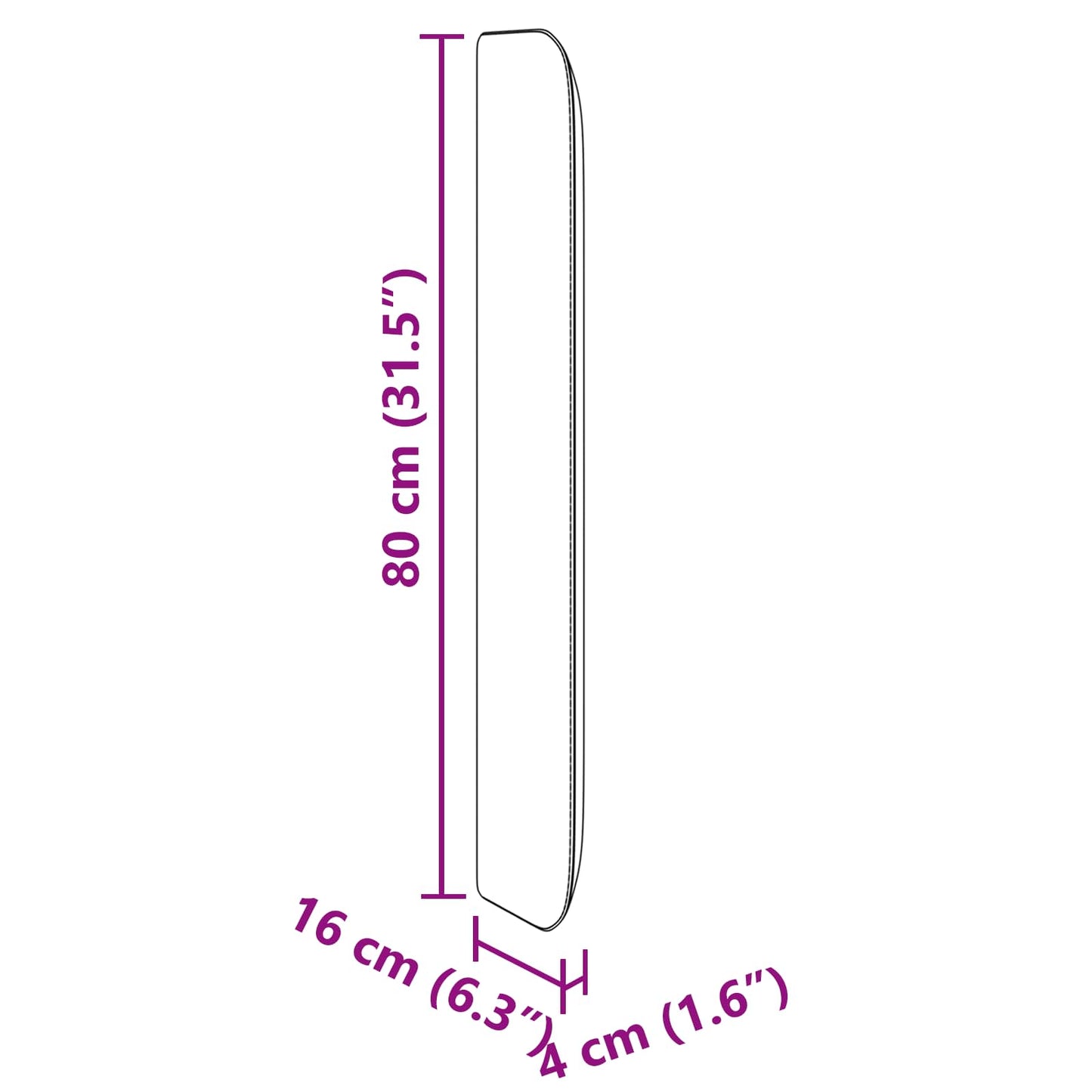 Hodegjerde Øre Brun 80 x 16 x 4 cm PVC