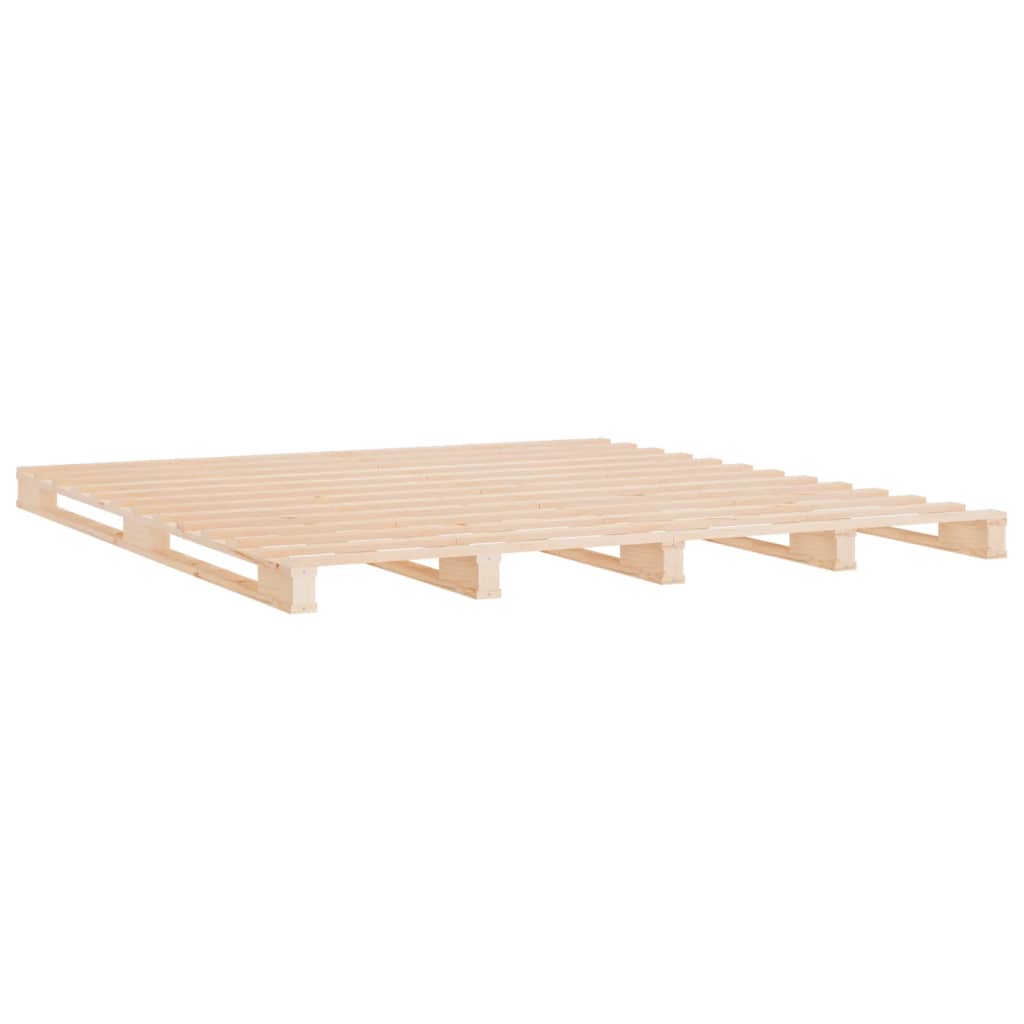 Sengeramme med madrass 200x200 cm heltre furu