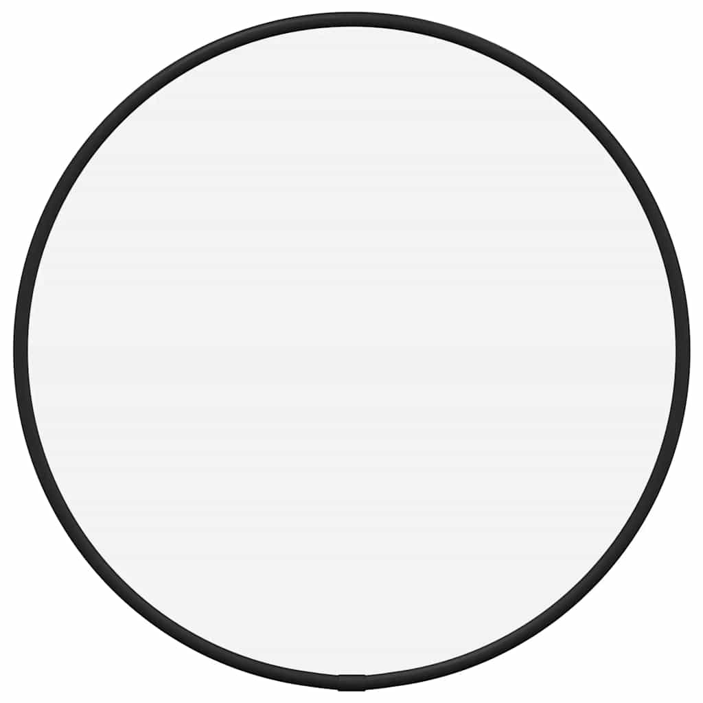 Veggspeil svart Ø 30 cm rund