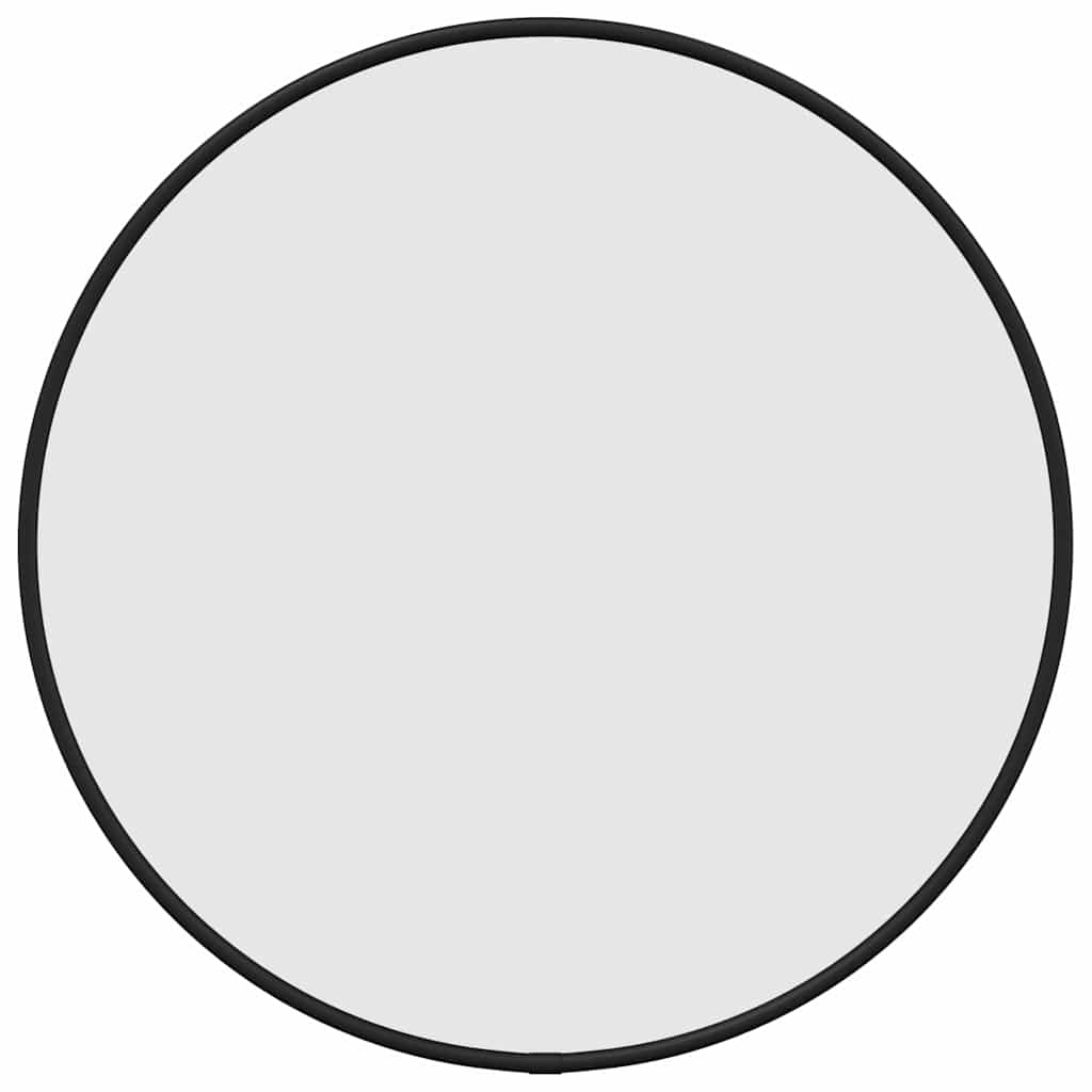 Veggspeil svart Ø 40 cm rund