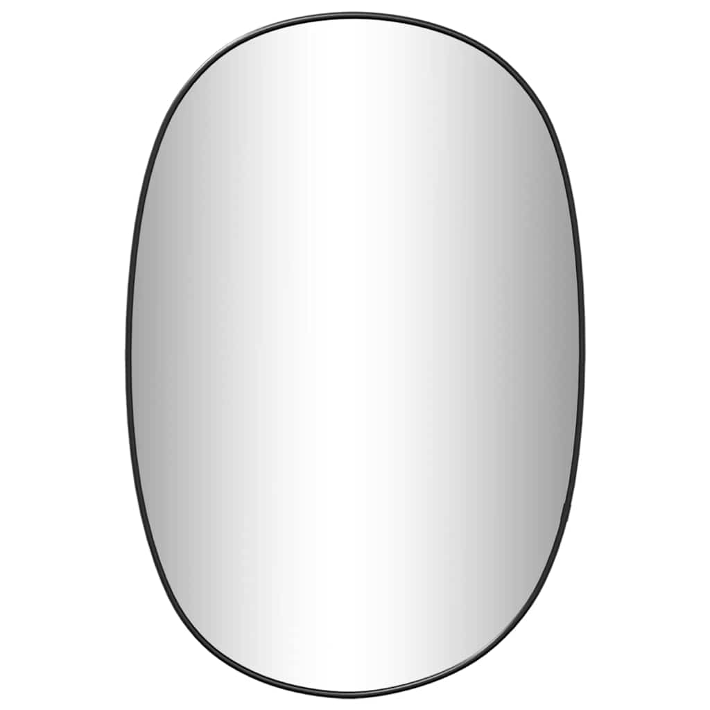 Veggspeil svart 50x35 cm