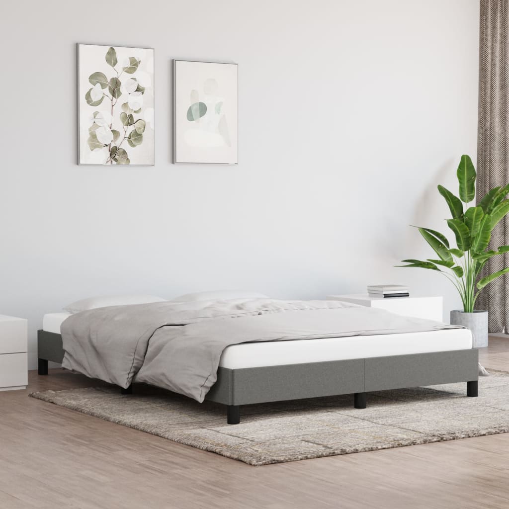 Sengeramme uten madrass mørkegrå 135x190 cm Double stoff