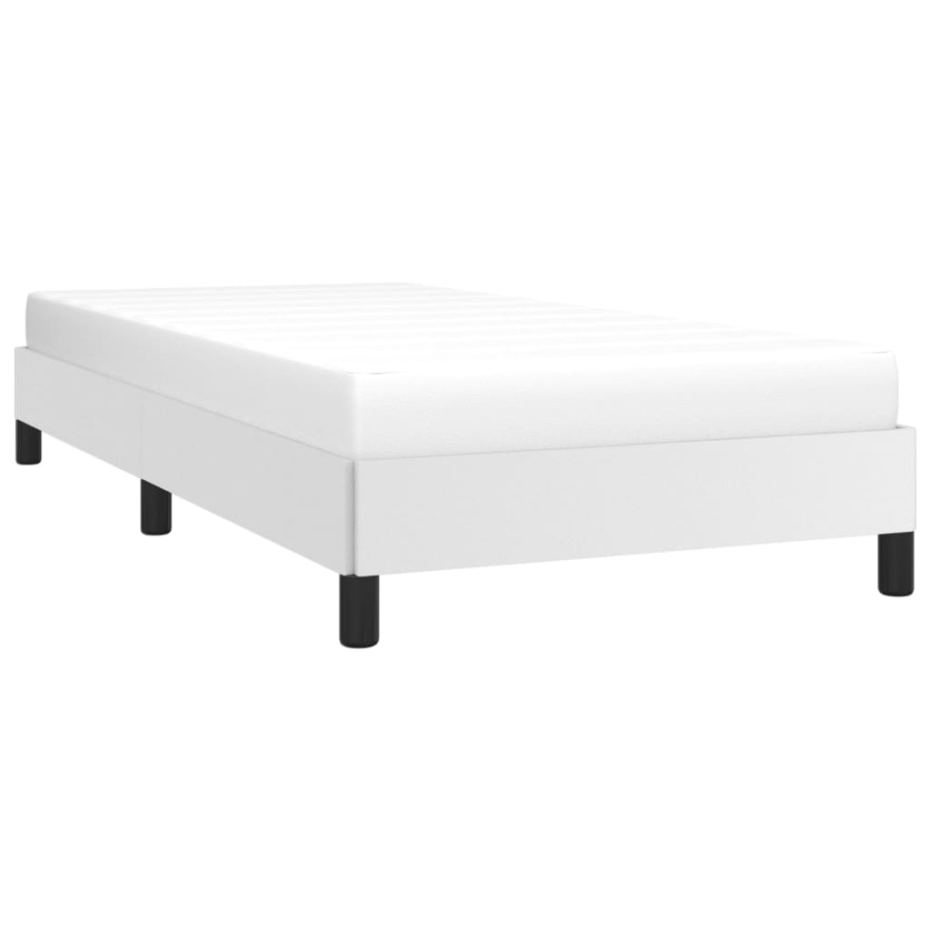 Sengeramme uten madrass hvit 90x190 cm Single kunstskinn