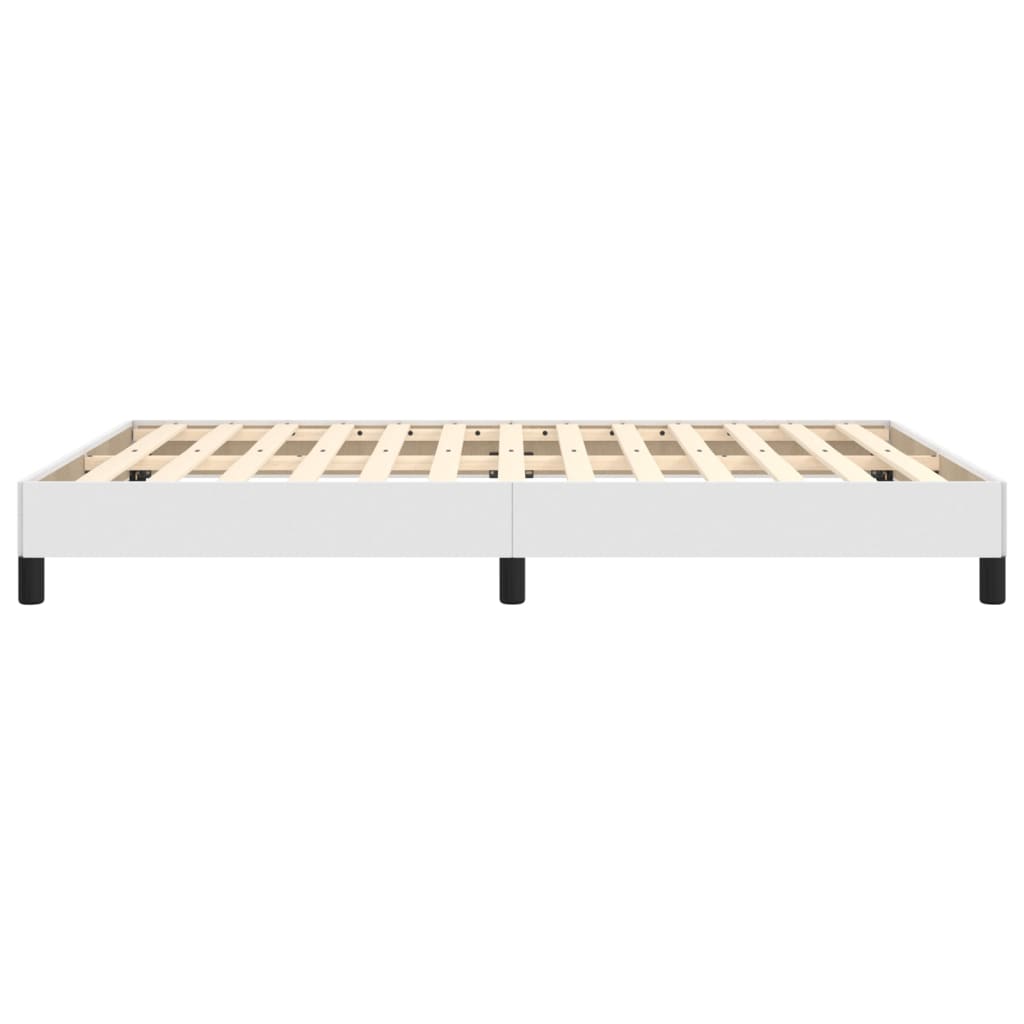 Sengeramme uten madrass hvit 135x190 cm Double kunstskinn