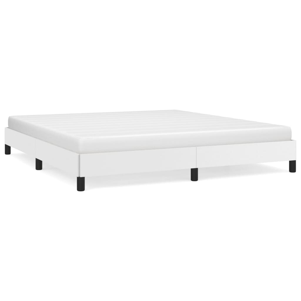 Sengeramme hvit 180x200 cm Super King kunstskinn