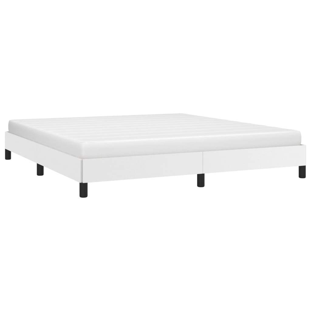 Sengeramme hvit 180x200 cm Super King kunstskinn